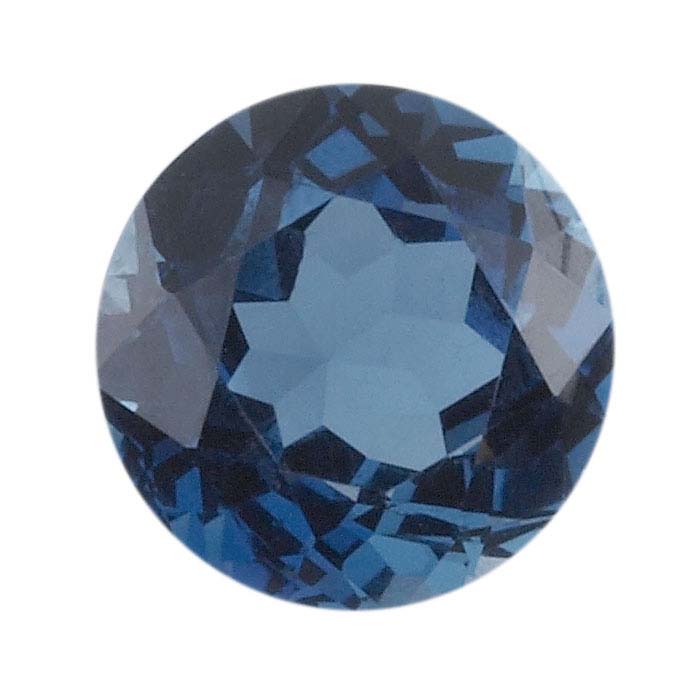 London-Blue Topaz Round Faceted Gemstones, AA-Grade