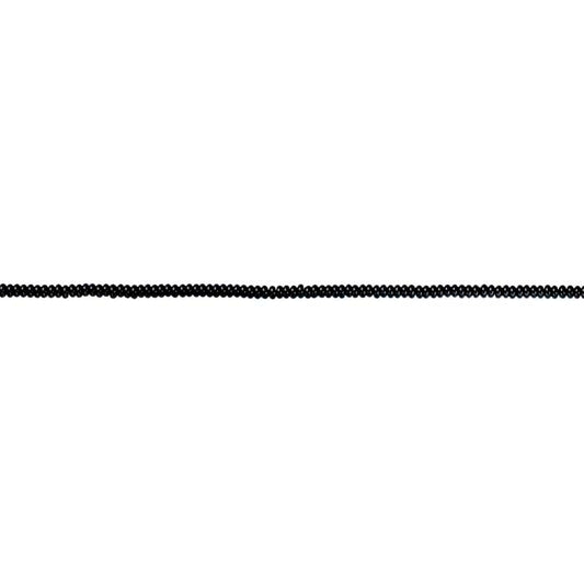 Black Onyx 4mm Abacus Bead Strand