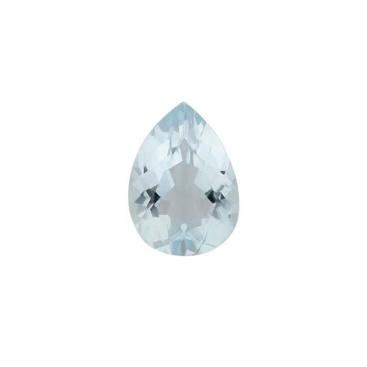 Aquamarine 10 x 7mm Pear Faceted Gemstone, A-Grade