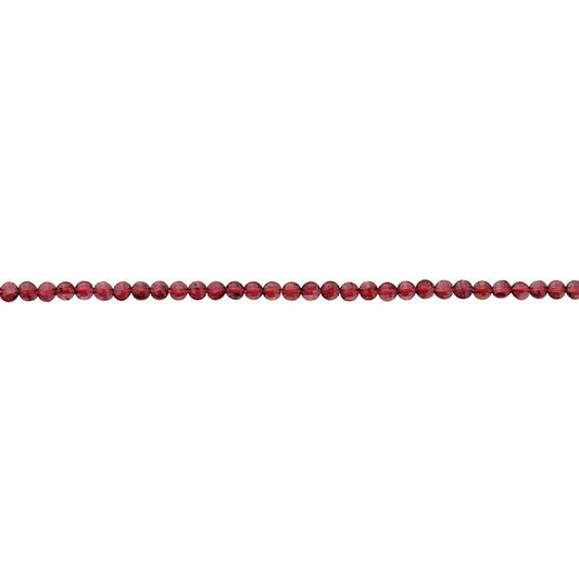 Garnet 2–3mm Faceted Coin Bead Strand