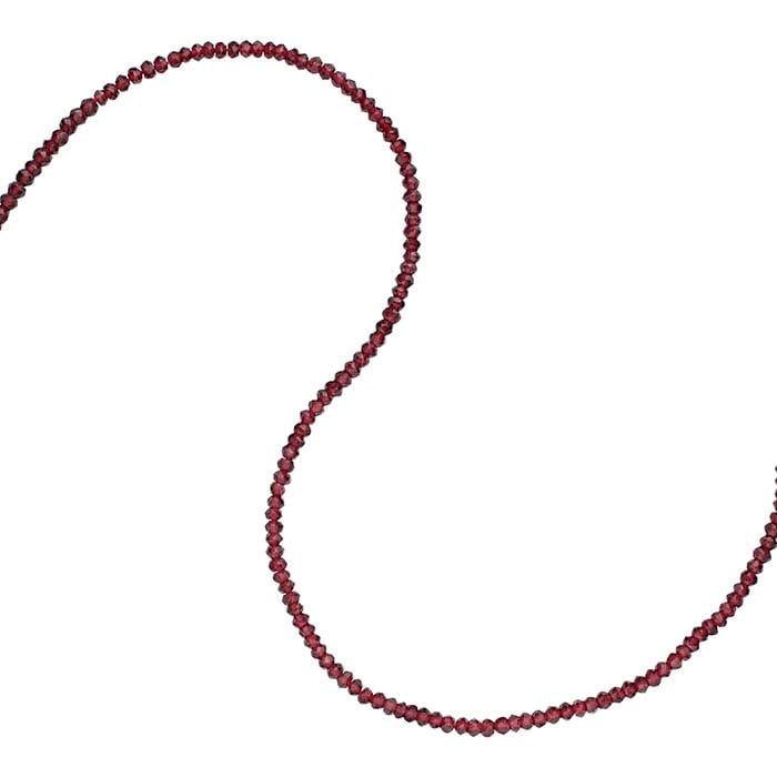 Garnet 4mm Faceted Button Bead Strand