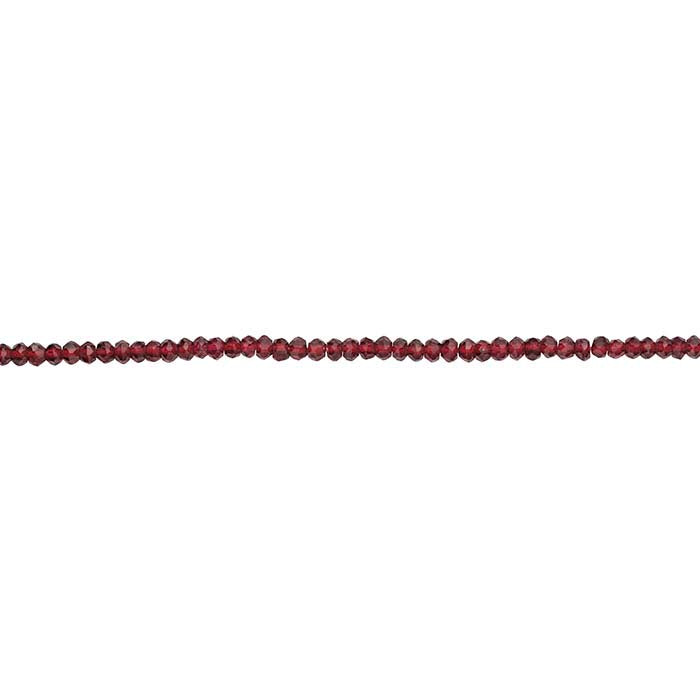 Garnet 4mm Faceted Button Bead Strand