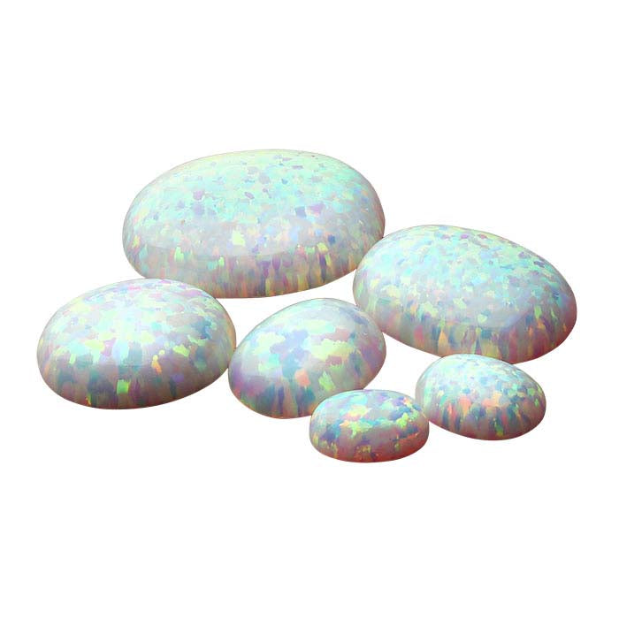 Simulated Opal 16 x 12mm Oval Cabochon