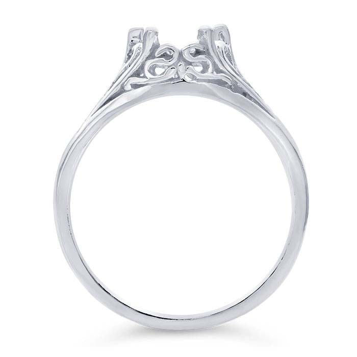 Sterling Silver Oval Ring Mounting