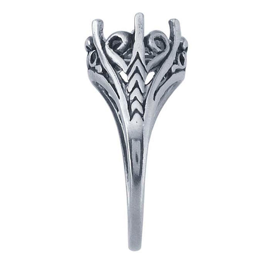 Sterling Silver Oval Ring Mounting