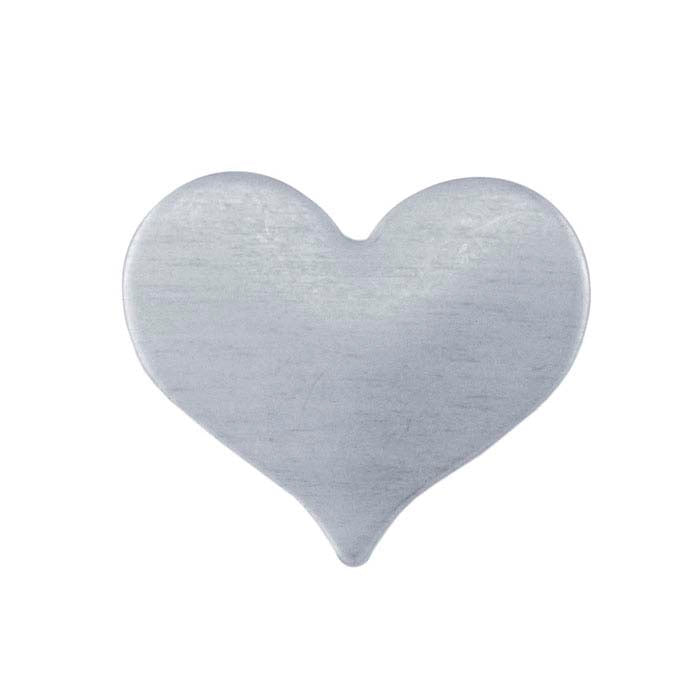 Sterling Zilver 11 x 13mm Hart Stempel, 0,40mm