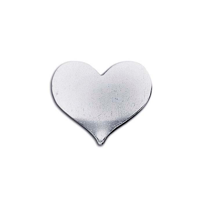 Sterling Zilver 23 x 26mm Hart Stempel, 0,40mm