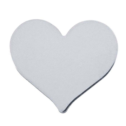 Sterling Silver 17 x 20mm Heart Stamping, 0.81mm, Soft
