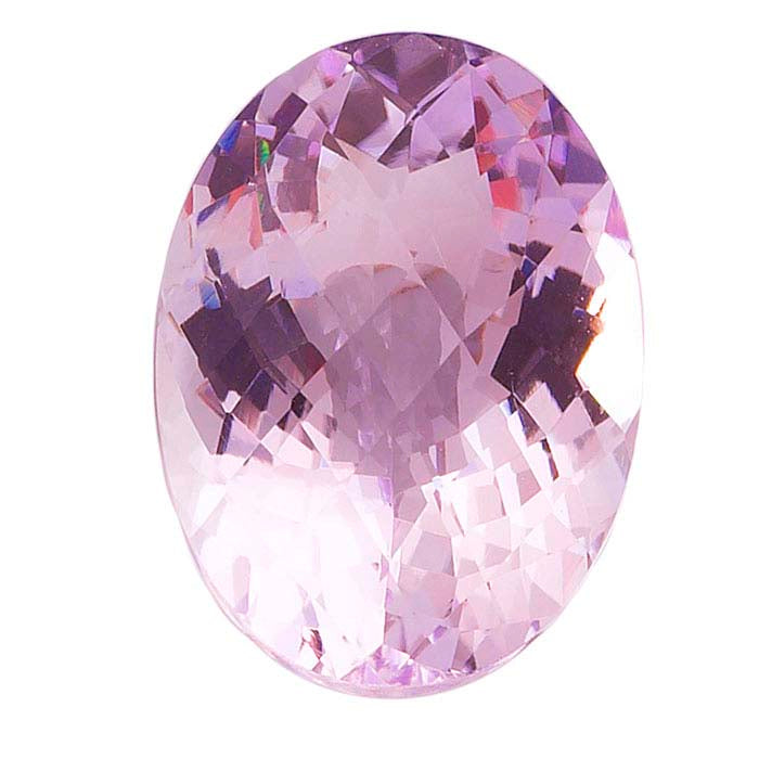 Pink Amethyst Oval Checkerboard Faceted Gemstones, AA-Grade
