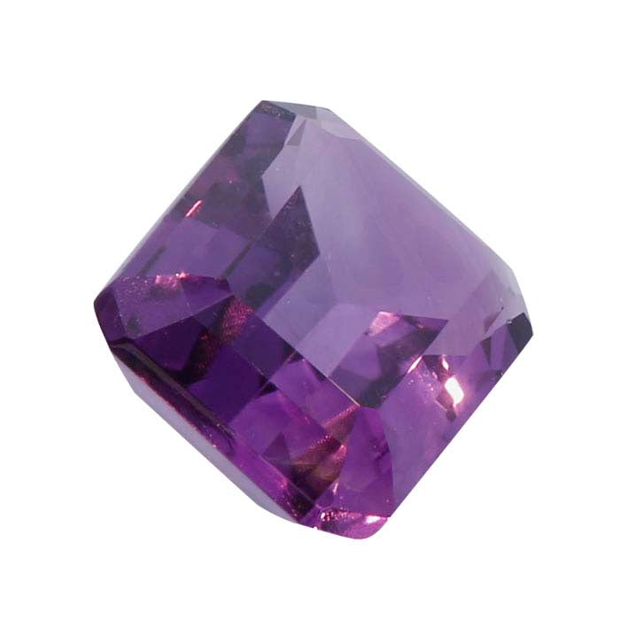 Royal Amethyst 8 x 6mm Emerald-Cut Faceted Gemstone, AAA-Grade