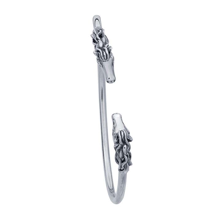 Sterling Silver Flex Tube Bracelet with Horses