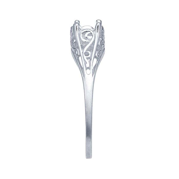 Sterling Silver Filigree 5mm Round Ring Mounting