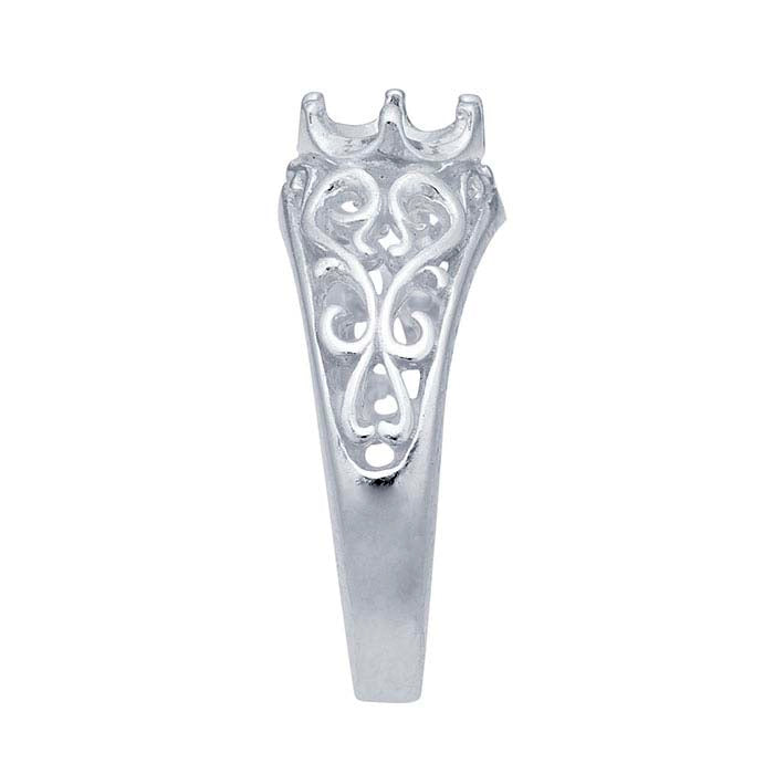 Sterling Silver Filigree 6mm Round Ring Mounting