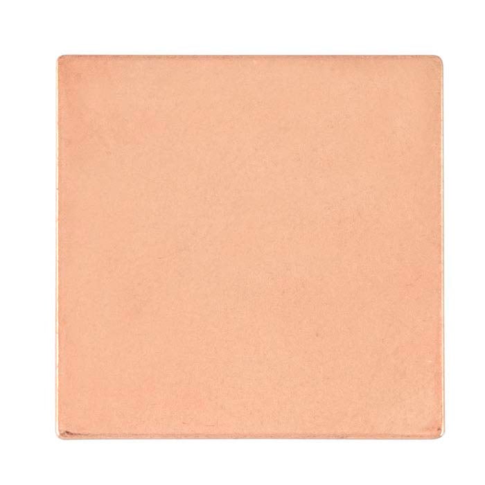 Annealed Copper 18mm Square Stamping, 0.64mm, Soft