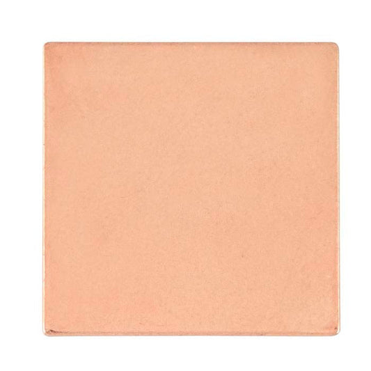 Annealed Copper 18mm Square Stamping, 0.64mm, Soft