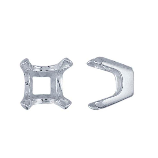 Sterling Silver 8mm Cushion ReadySet™ 4-Prong Setting