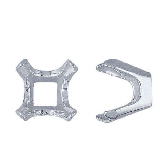 Sterling Silver 10mm Cushion ReadySet™ 4-Prong Setting