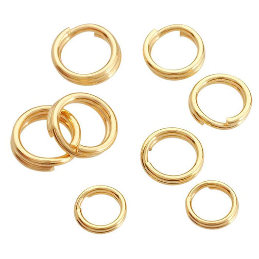 14K Gult Guld 3,3 mm Rund Delad Ring