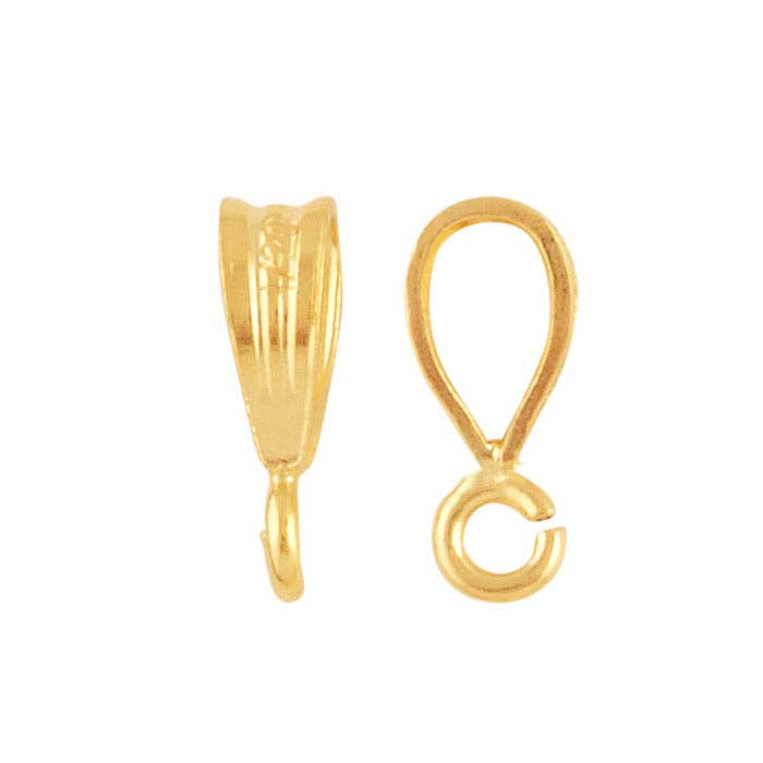12/20 Yellow Gold-Filled Corrugated Bail with Open Ring