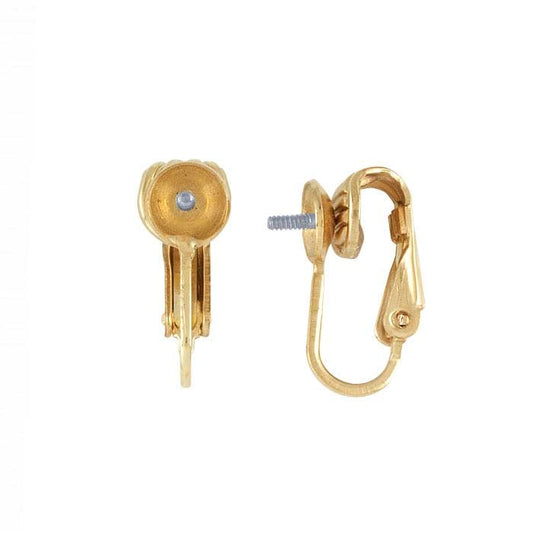 12/20 Yellow Gold-Filled Pearl Ear Clip Mounting