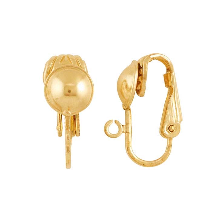 Half-Ball Ear Clip with Open Ring