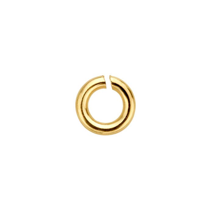 Anello di giunzione rotondo 1,6 mm in oro giallo 14/20 placcato