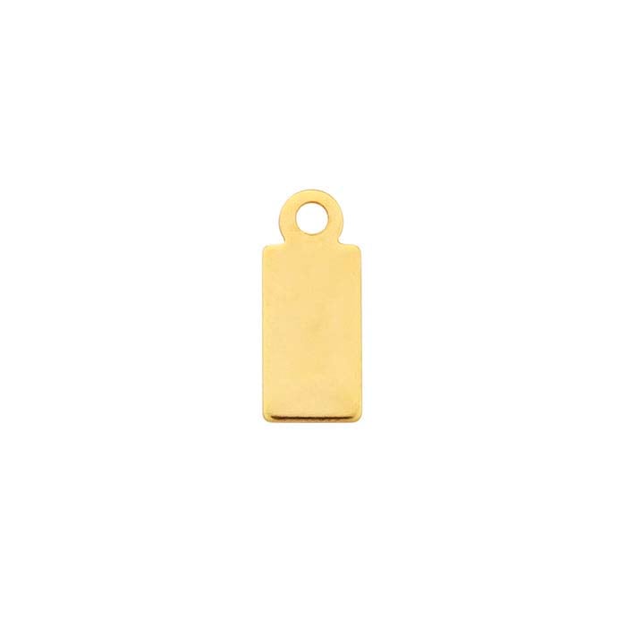 14/20 Yellow Gold-Filled 11.7 x 4.9mm Rectangle Tags, 1/2-Hard