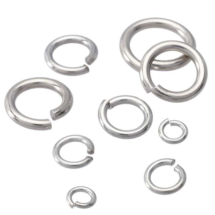 Anello di giunzione tondo da 2 mm in oro bianco 14K