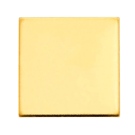 14/20 Yellow Gold-Filled 18mm Square Stamping, 0.81mm, 1/2-Hard