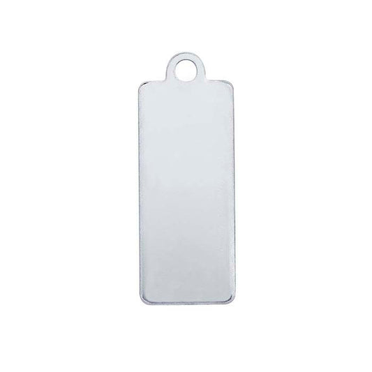 Sterling Silver 17.9 x 6.8mm Rectangle Tag, 0.51mm, Soft