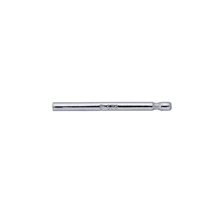 Sterling Silver 0.84mm x 11.11mm Bullet-Style Friction Ear Post