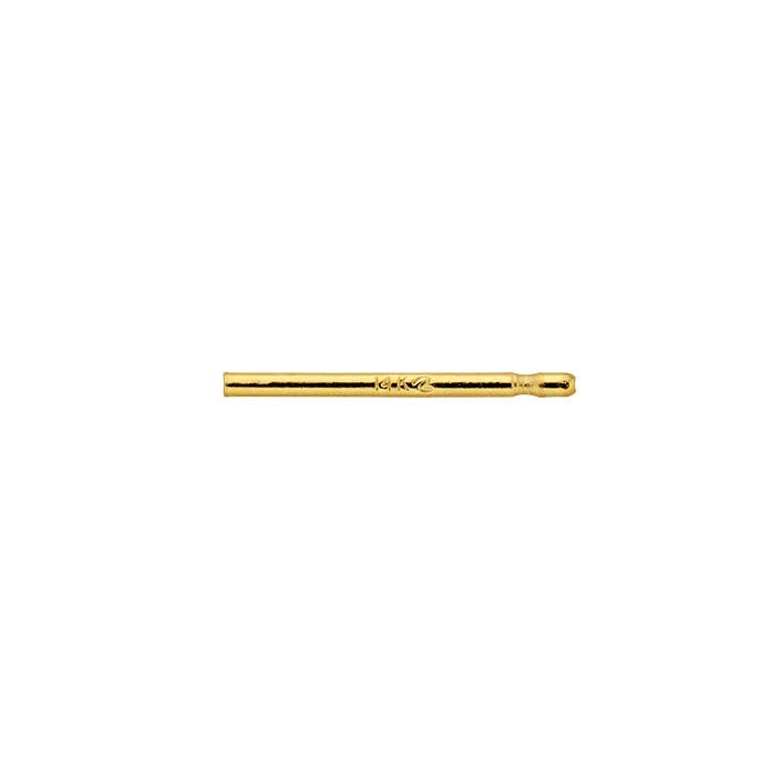 14K Yellow Gold 0.69mm x 9.52mm Bullet-Style Friction Ear Post