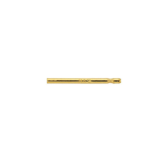 14K Yellow Gold 0.69mm x 9.52mm Bullet-Style Friction Ear Post