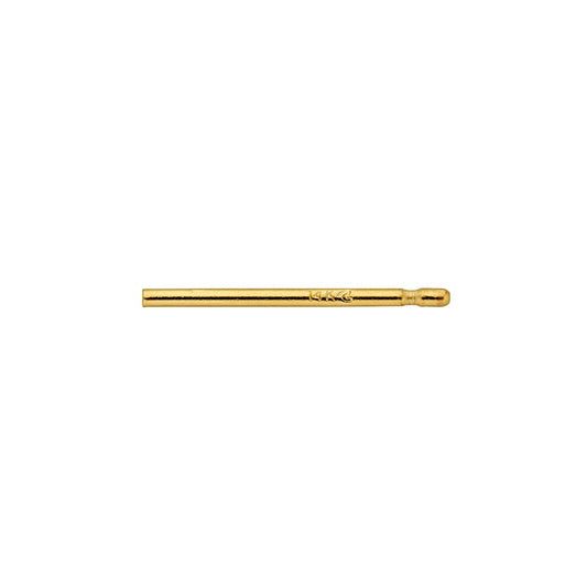 14K Yellow Gold 0.69mm x 11.11mm Bullet-Style Friction Ear Post