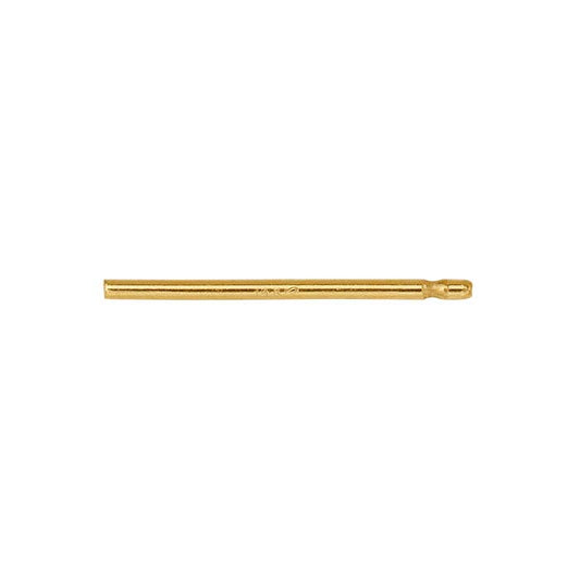14K Yellow Gold 0.69mm x 12.7mm Bullet-Style Friction Ear Post