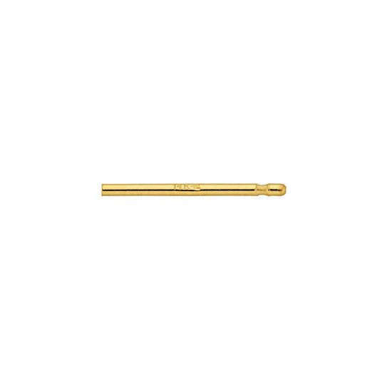 14K Yellow Gold 0.76mm x 11.11mm Bullet-Style Friction Ear Post