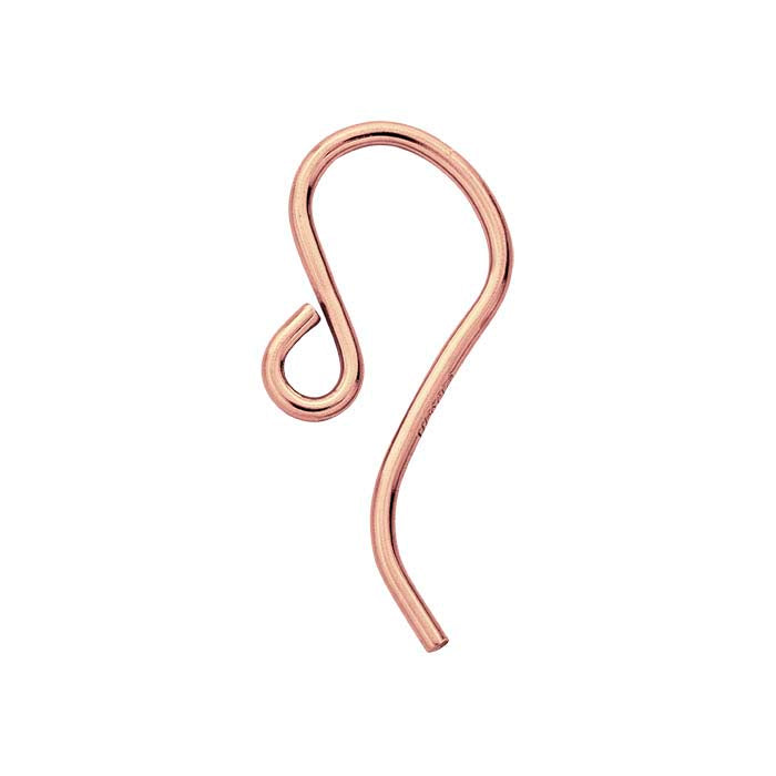 14/20 Rose Gold-Filled Ear Wire with Outside Loop
