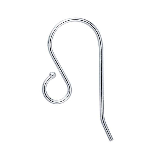 Sterling Silver Ear Wire with 1.2mm Ball End and Loop