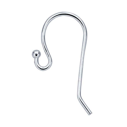 Sterling Silver Ear Wire with 1.5mm Ball End and Loop