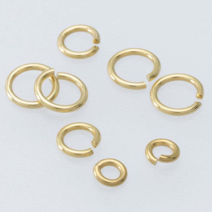 Anello di giunzione tondo da 4mm ID in oro giallo 14K