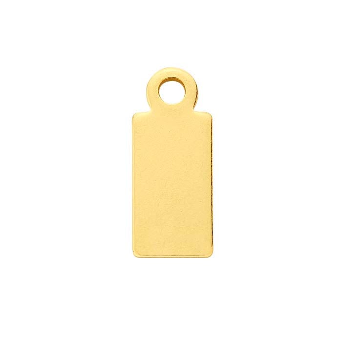14/20 Yellow Gold-Filled 11.7 x 4.9mm Rectangle Tags, 1/2-Hard