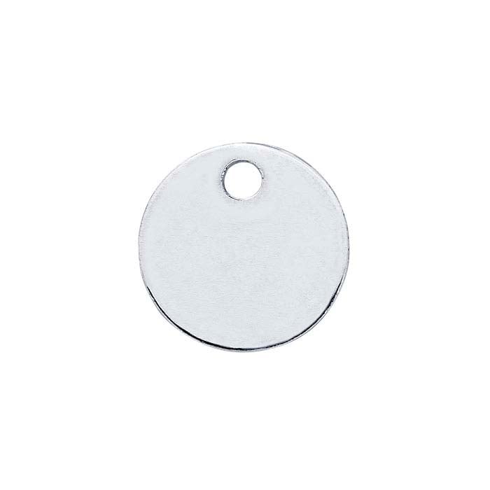 Sterling Silver 7mm Round Tag, 0.36mm, 1/2-Hard