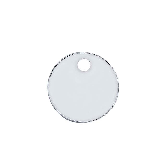 Sterling Silver Round Tag, 0.81mm, Soft