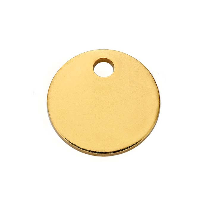 14/20 Yellow Gold-Filled Round Tags, Hard