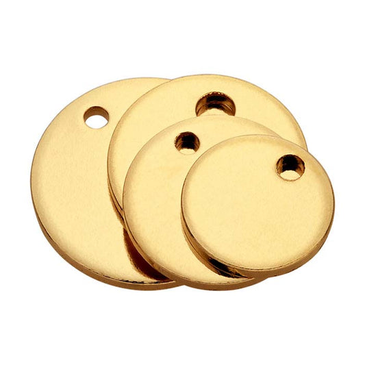 14/20 Yellow Gold-Filled 11mm Round Tag, 0.81mm, 1/2-Hard