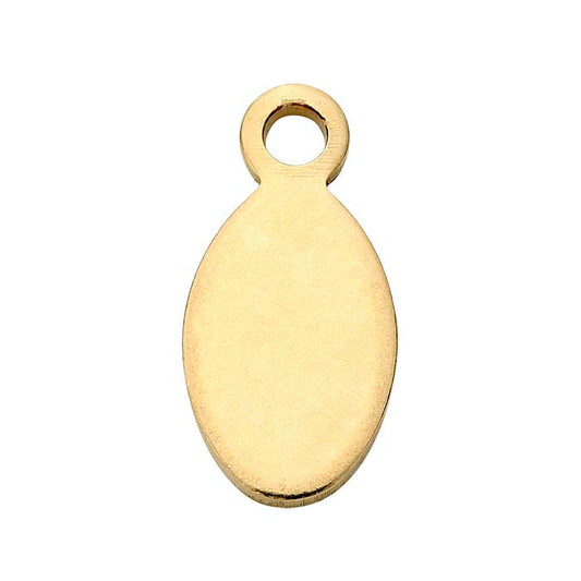 14/20 Yellow Gold-Filled 10.9 x 5.3mm Oval Tag, 0.81mm, 1/2-Hard