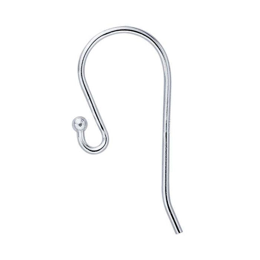 Sterling Silver Ear Wire with 1.6mm Ball End and Loop