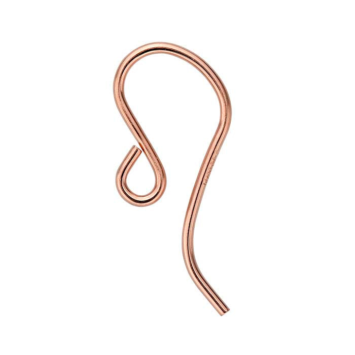 14/20 Rose Gold-Filled Ear Wire with Outside Loop