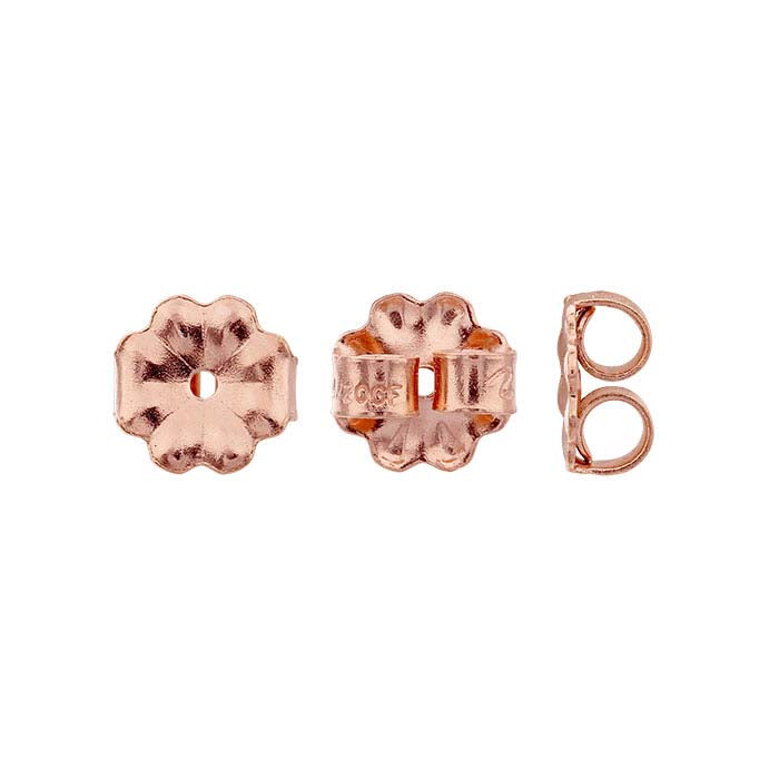 14/20 Rose Gold-Filled Medium-Weight Friction Ear Nut