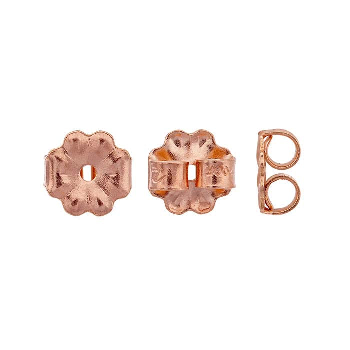 14/20 Rose Gold-Filled Medium-Weight Friction Ear Nut